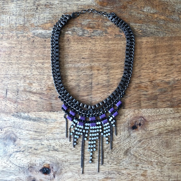 ABS Allen Schwartz Jewelry Abs Layered Chain Purple Necklace Poshmark